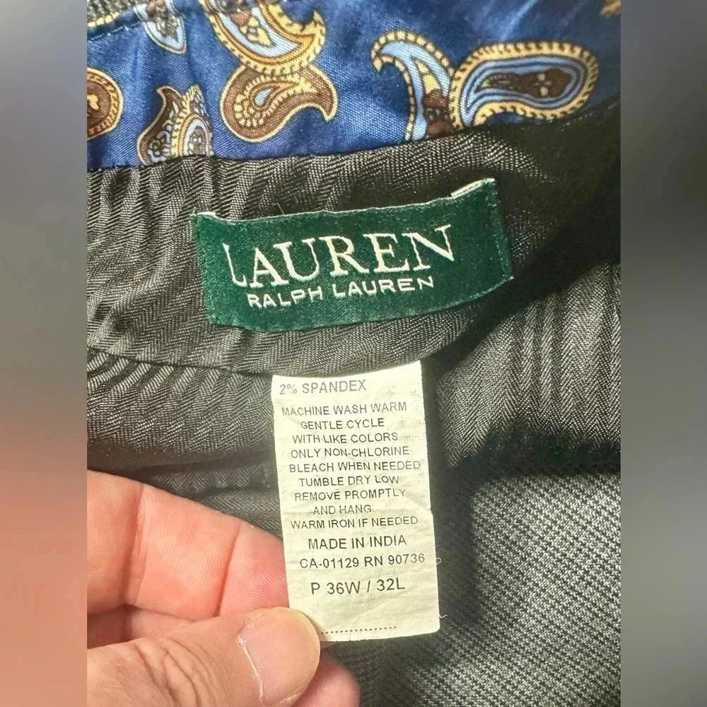 Lauren Ralph Lauren Dress Pants 36x32 Gray - Picture 7 of 10